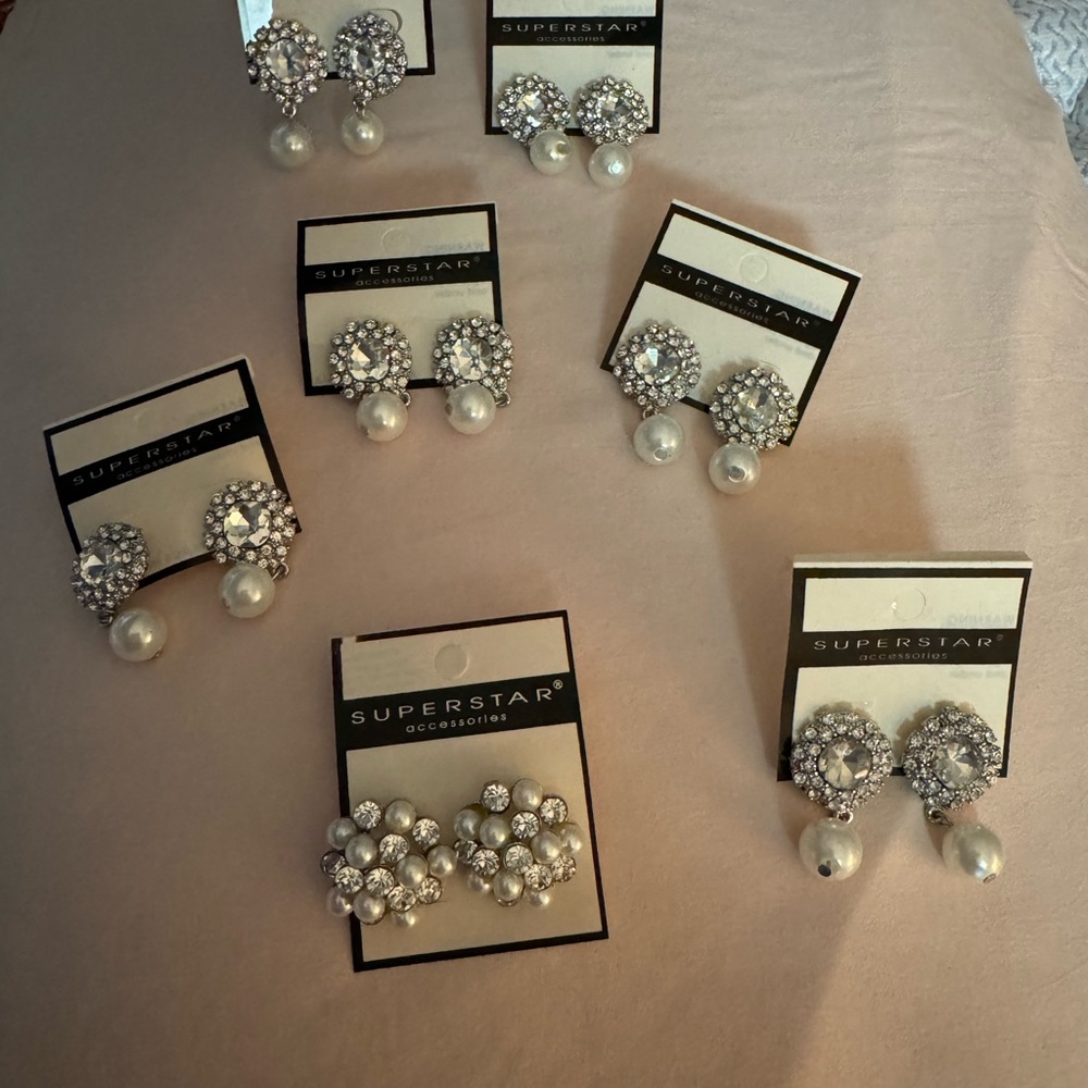 Silver and Pearl Earrings